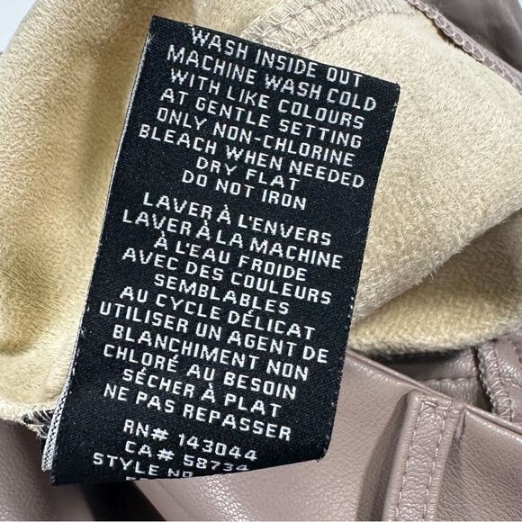 NWT 7 for All Mankind Size L Vegan Faux Leather Pants Wide Leg Ankle High Rise - Picture 11 of 14